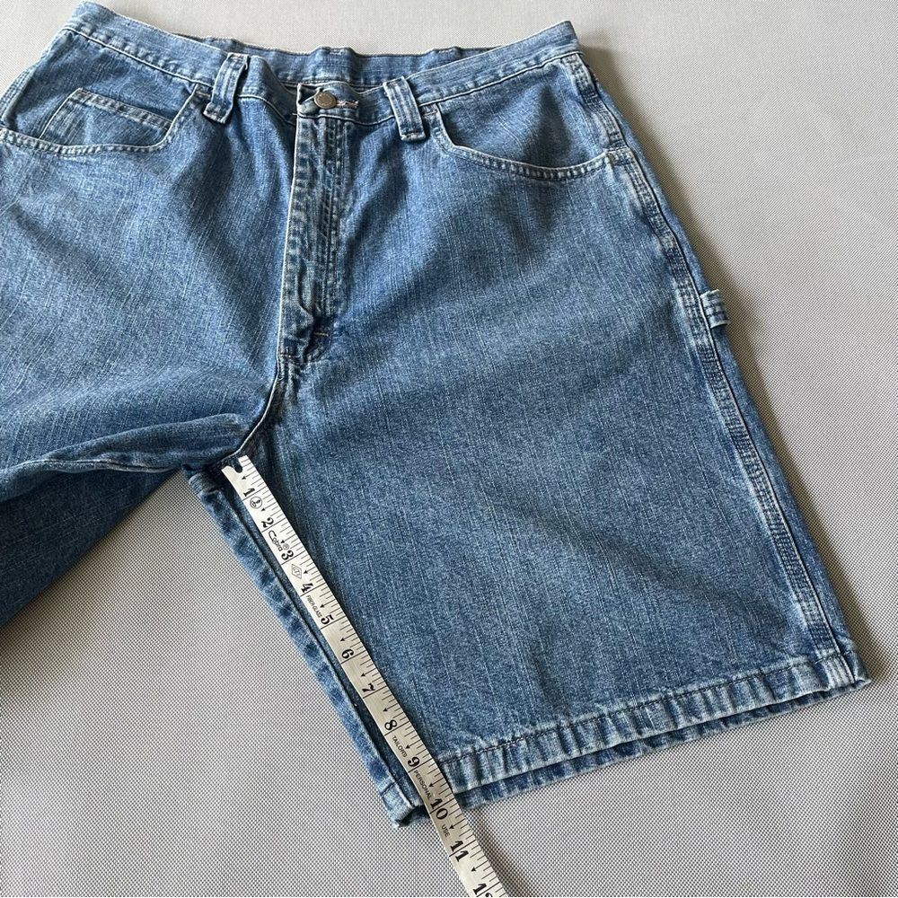 Vintage Wrangler Baggy Carpenter Denim Jean Shorts Jorts Men’s Size 36 Waist EUC - Picture 8 of 11
